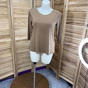 Scarlett Blouse Women's Brown Long Sleeve New With Tags Size Large
